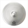 ULUOBO 18-Inch Low-Volume Crash Ride Cymbal Silent Practice Cymbal Silver
