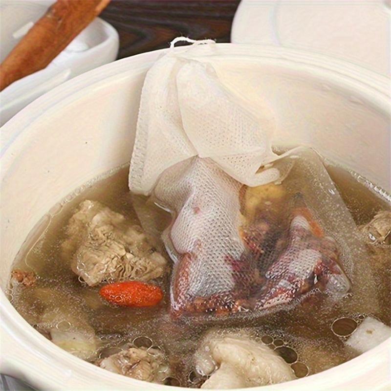 Reusable Drawstring Soup Bags - Multipurpose Kitchen Filter for Tea Leaves, Spices & Muslin - Perfect for Cooking, Chinese Herbs