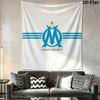 OM Football Wall Hanging Printed Fabric Blanket Decorative Tapestries for Bedroom Living Room Home Decor