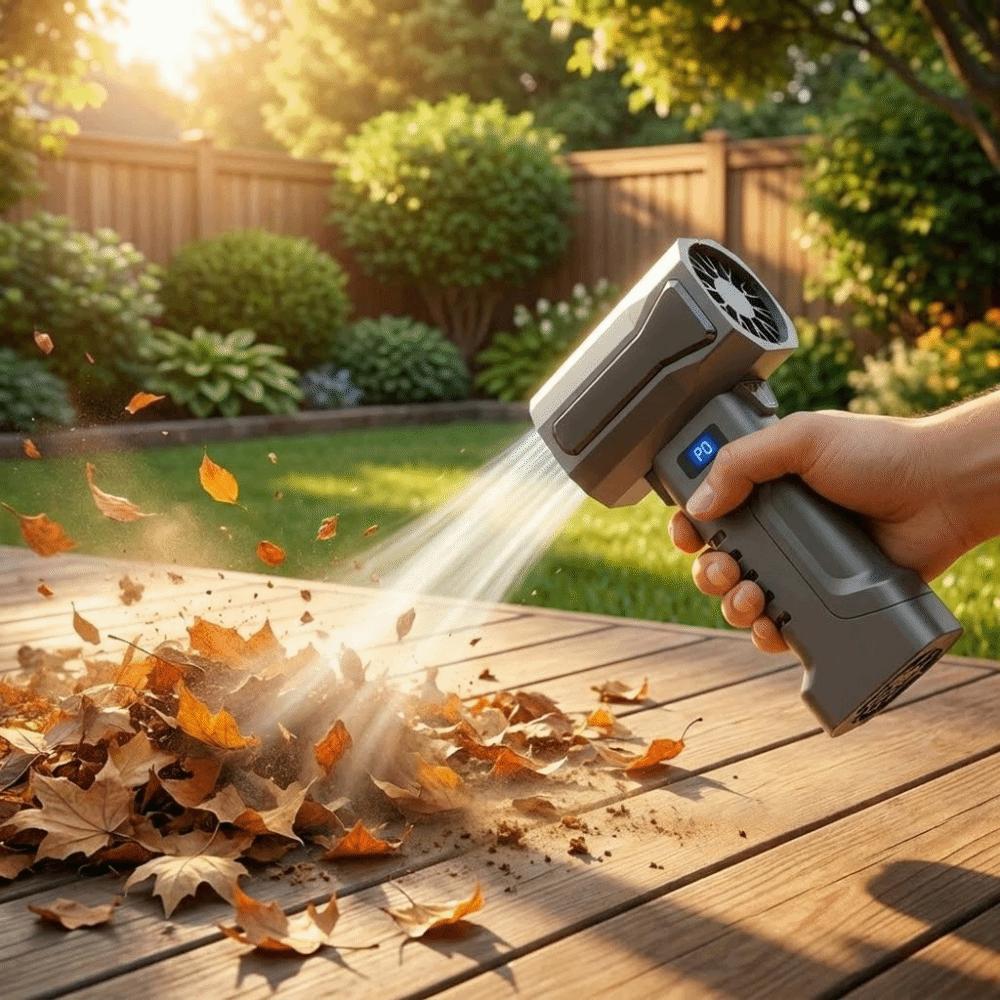 High Performance Motor Rechargeable Handheld Blower High Power Mini Air Fan  Outdoor Use