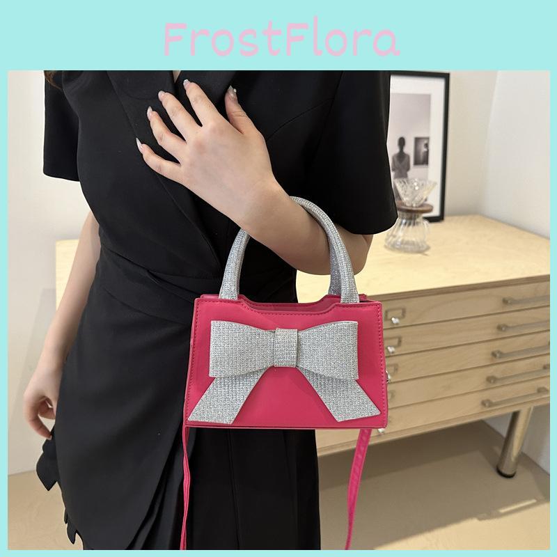 Chic Bowknot Handbag For Women Trendy Summer Crossbody Bag With Soft Pu Leather
