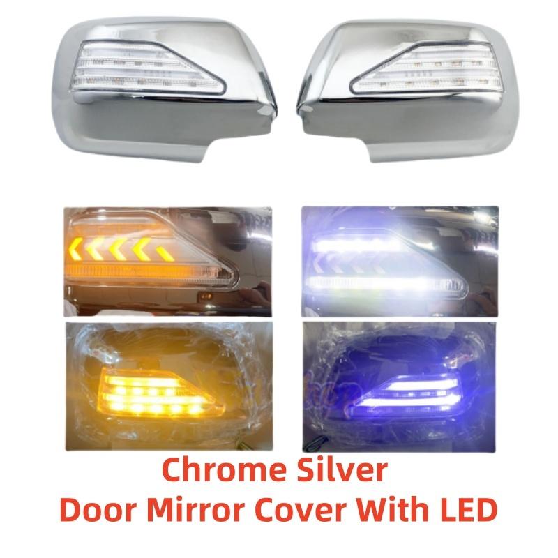 Novel Style Streamer Light Car Chrome Accessories Trim Side Mirror Covers With LED For Toyota Kluger Highlander 1998 2000 2003