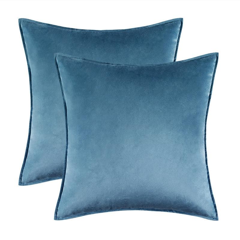 2pcs Luxurious Italy Velvet Pillowslip Throw Pillow Covers High Grade Solid Color Gift Cushion Case For Living Room Sofa Bed