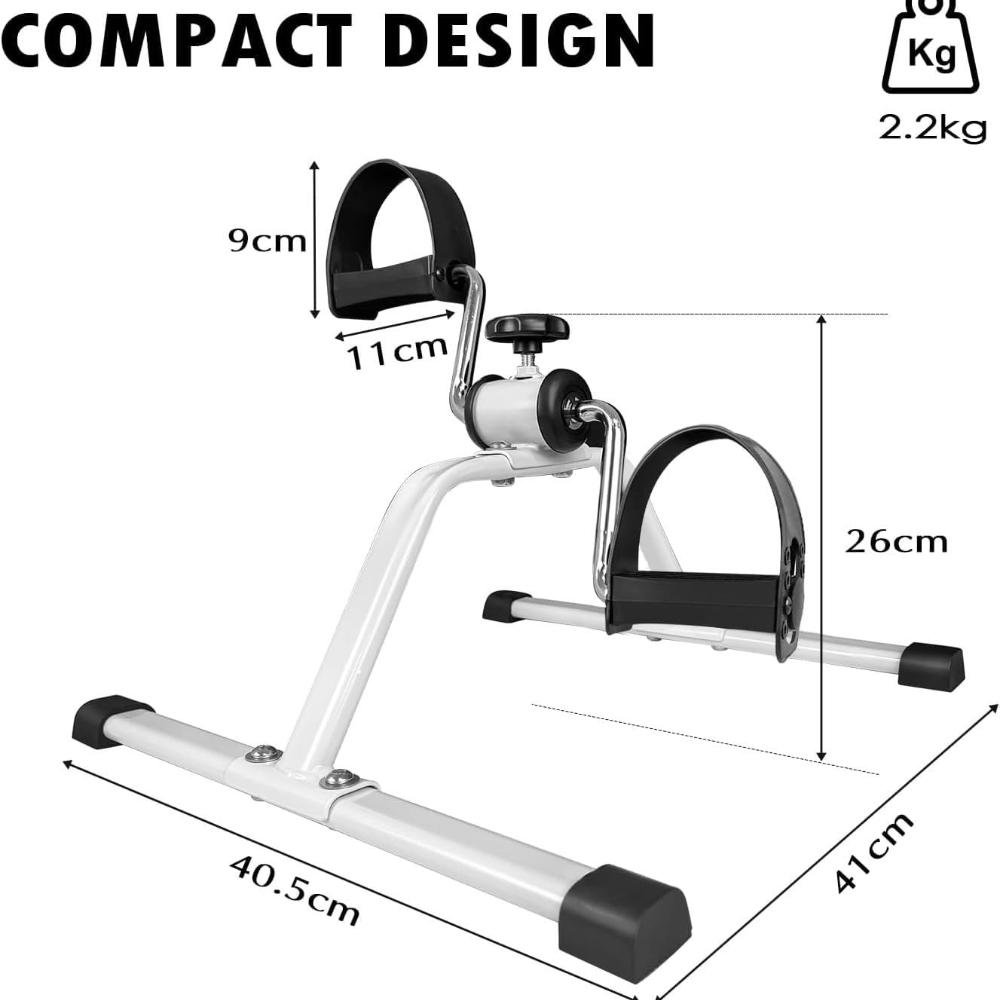 Pedal Exercise Mini Exercise Bike for Leg and Arm Recovery Exercise Lightweight and Portable Floor Bike Pedal Cycle Exerciser