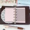 Æstetisk 6-huls ringbind påfyldningspapir 60 ark 6 designs M5 løse ark planlæggerindsats Pink Brun Journal sider