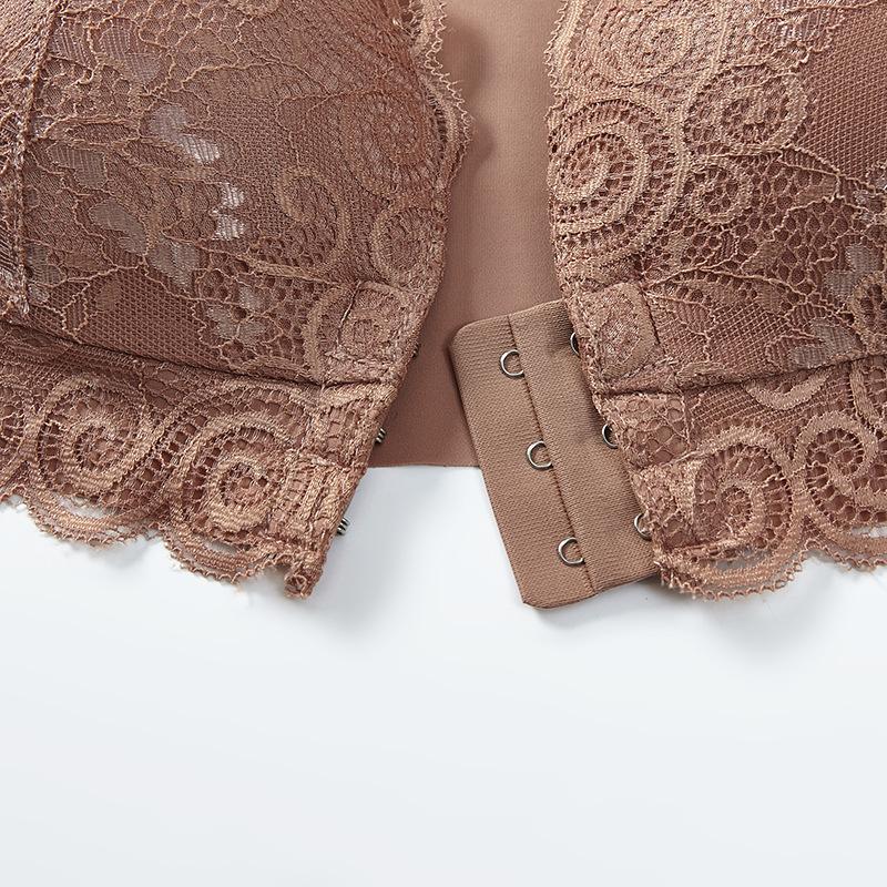 BH met knopen aan de voorkant zonder stalen ring Vestbeha's Sexy kanten verzamelde lingerie Dunne borstvoedingsbeha voor dames