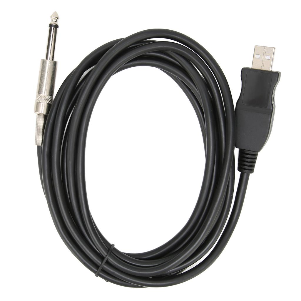 USB Guitar Cable USB Interface Male To 6.35mm Mono Male Electric Guitar Cable for Instrument Recording Singing 3m 9.8ft