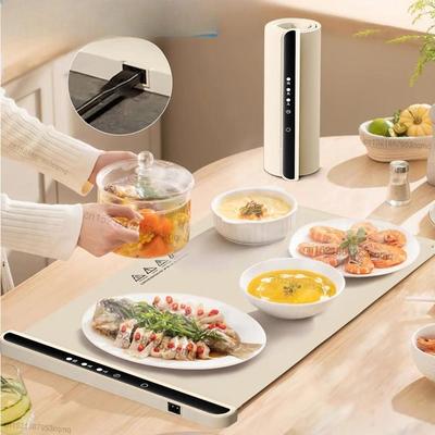 Foldable Electric Warming Tray Portable Smart Food Fast Heating Mat Household Electric Food Warmer Plate