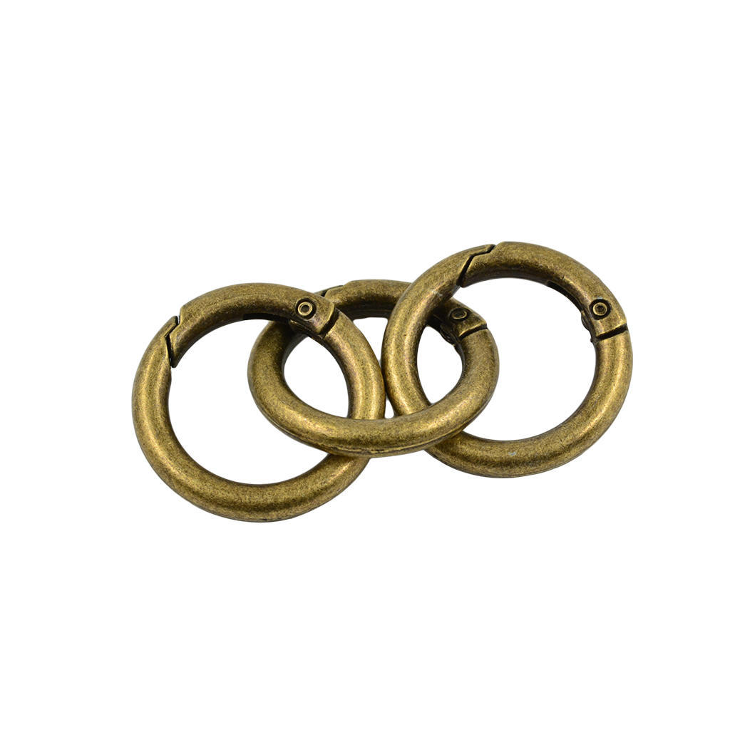 6 delar rund fjäder Snap Hook Clip Key Handväska Handväska Axelrem