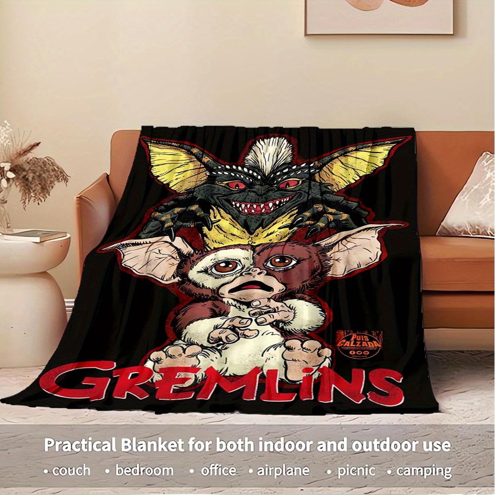 1pc Gremlins,Mogwai,PokemonTheme Digital Printed Flannel Blanket, Super Soft Plush Fleece Bed Cover, Multi-Function Four Seasons Hypoallerge