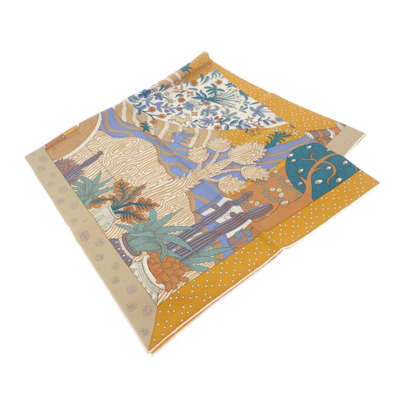 HERMES   scarf yellow silk Women