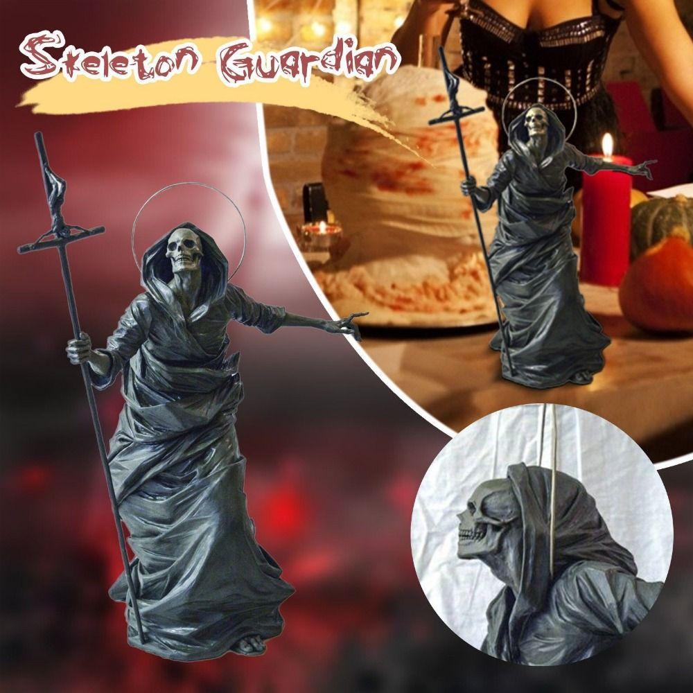 1 Set Crafts Black Skeleton Sculpture Handmade Resin Skeleton Ornaments  Party