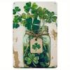 Luck of the Irish Metal Sign, 2D Clover Pub Decor for St. Patrick's Day, Farmhouse Wall Art for Home, Man Cave, Garage & Festival