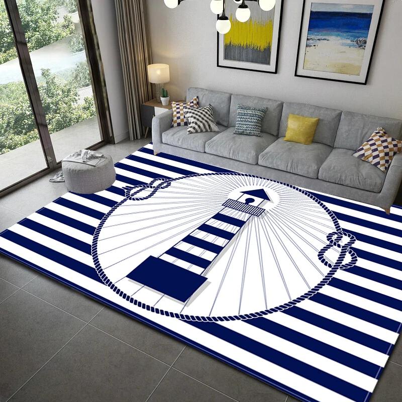 Nautical Rugs for Kids, Bedroom, Kitchen, Living Room & Bathroom - Stylish Home Decor Floor Mats