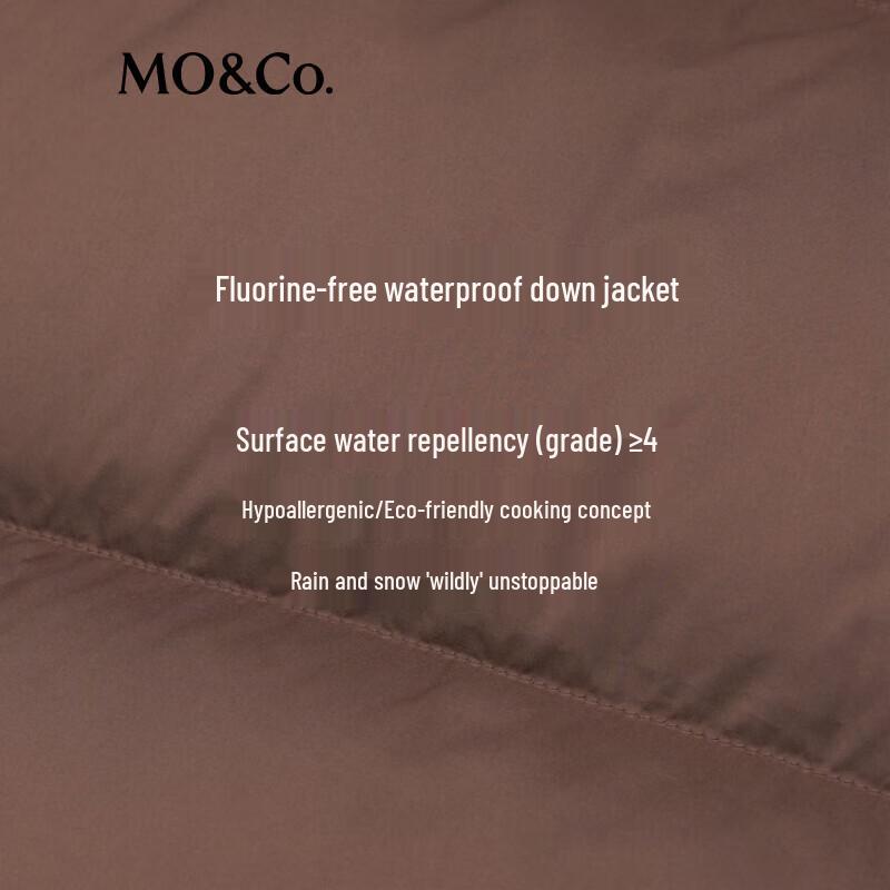 MO&Co. Women's Waterproof Detachable Hood Long Down Jacket