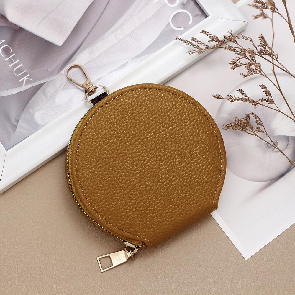 Korean INS Style Women's Round Mini Wallet and Makeup Coin Purse
