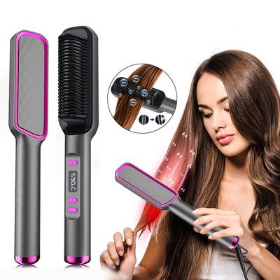 Hair Straightener Comb 3 In 1 Hair Styling Curler Iron Electric Straightening Brush Fast Heating Anti-Scald Styler Curling Tools