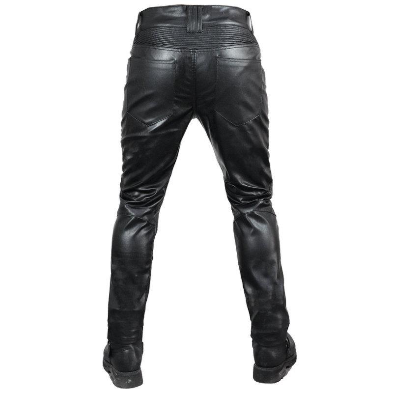 New product Locomotive Rider Straight Cycling Pants Anti-drop Pants Motorcycle Waterproof Windproof Elastic Leather Pants, Racing Pants