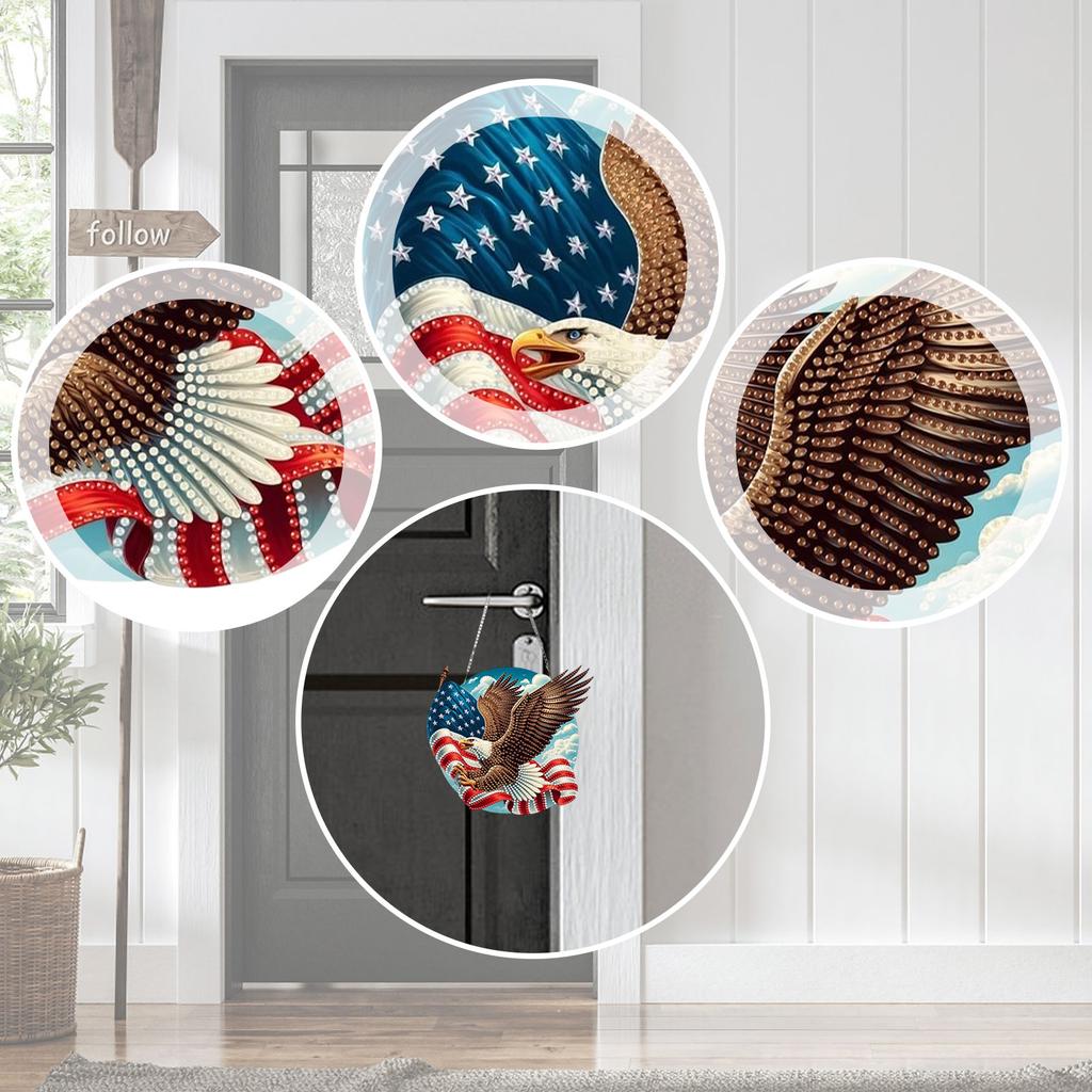 3D Creative American Flag And Painting Wall Hanging Living Room Wall Hanging Home Decoration