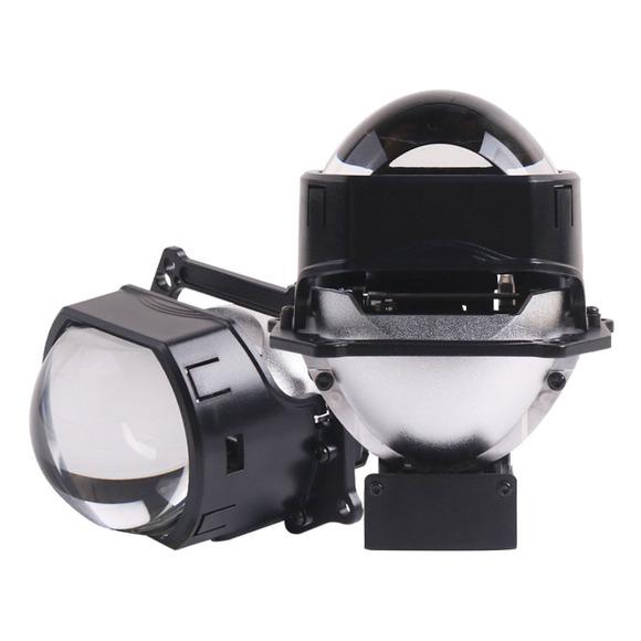 SANVI 3-inch LED Bi-Beam Car Headlights: White & Yellow DRL/Driving Light Dual Mode Upgrade