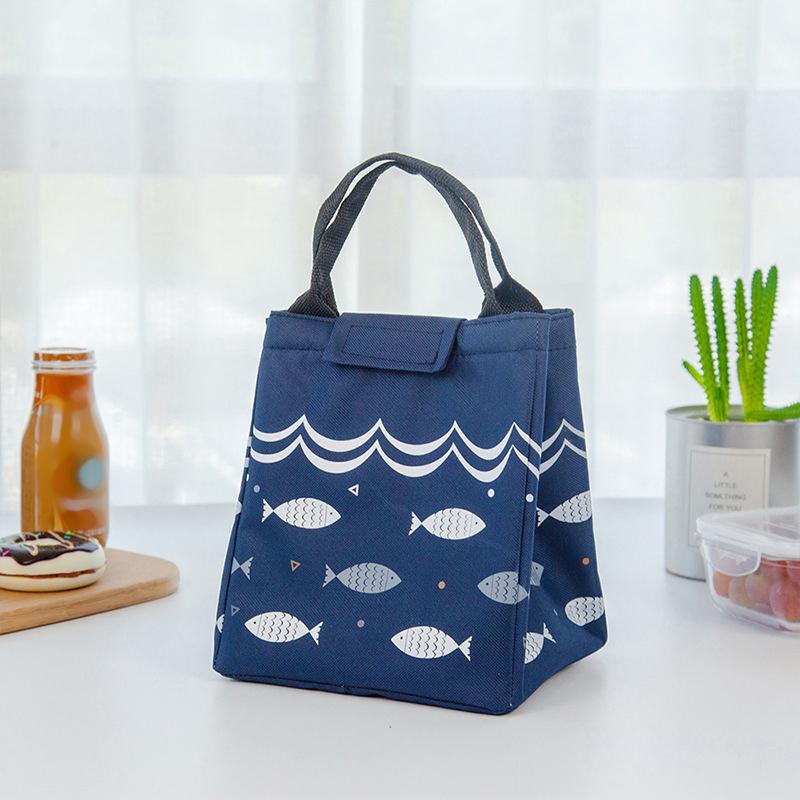 

Lunch Bag Thermal Insulation Lunch Box Storage Handbag Solid Color Multifunctional Kid School Lunch Bags Picnic Food Pouch