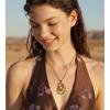 Yhpup New Stainless Steel Necklace Pendant Geometry Stylish Unique Attractive Women Collar Jewelry Water Resistant