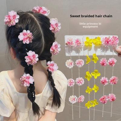 Φουρκέτες Νεράιδας Πεταλούδας με Φούντα για Κορίτσια - Πλεκτή Πριγκιπική Αλυσίδα Αξεσουάρ Μαλλιών