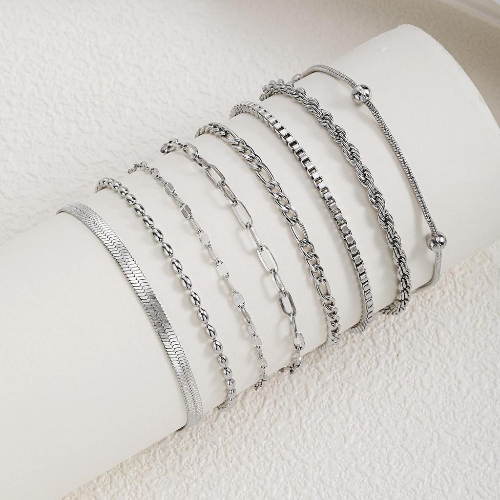 Women's Versatile Twist Chain Bracelet - Stackable and Stylish for Daily Wear