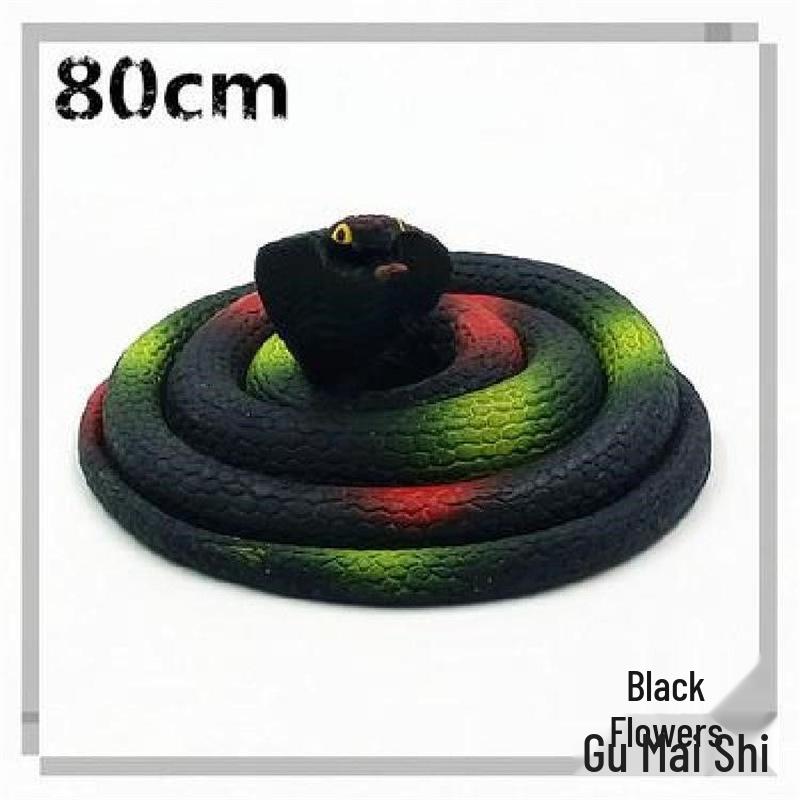 Children's Large Soft Rubber Green Snake Prank Toy Model
