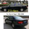 Car TPU/Glossy Mirror Pillar Post Cover Door Trim Window Molding Sticker Parts 6pcs For Buick Larcosse 2006 2007 2008