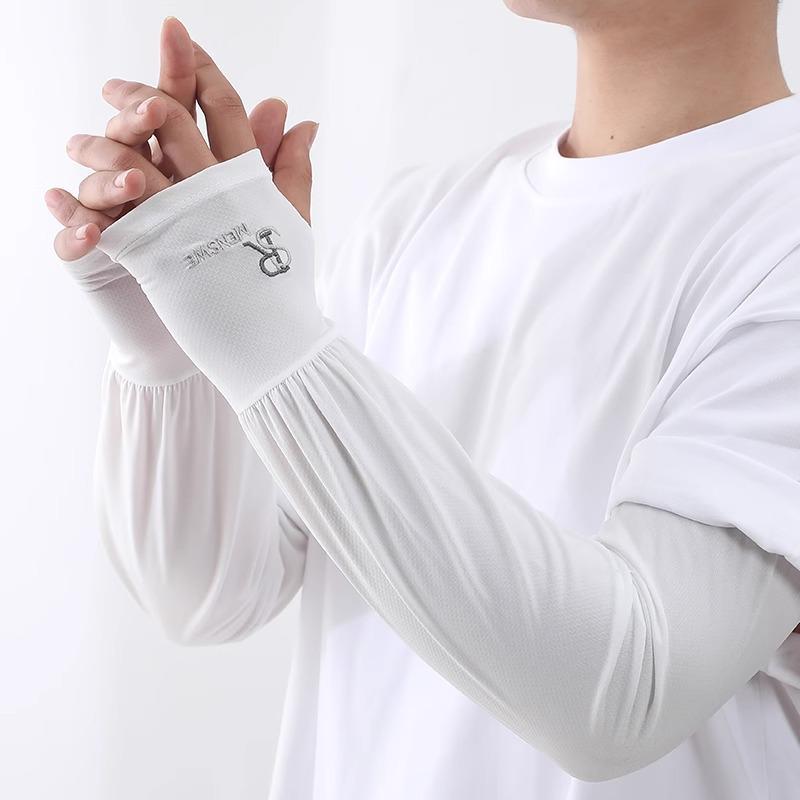 Unisex UV-Schutz Eisseide Armstulpen: Lockere Passform, Übergröße - Ideal zum Radfahren und Autofahren.