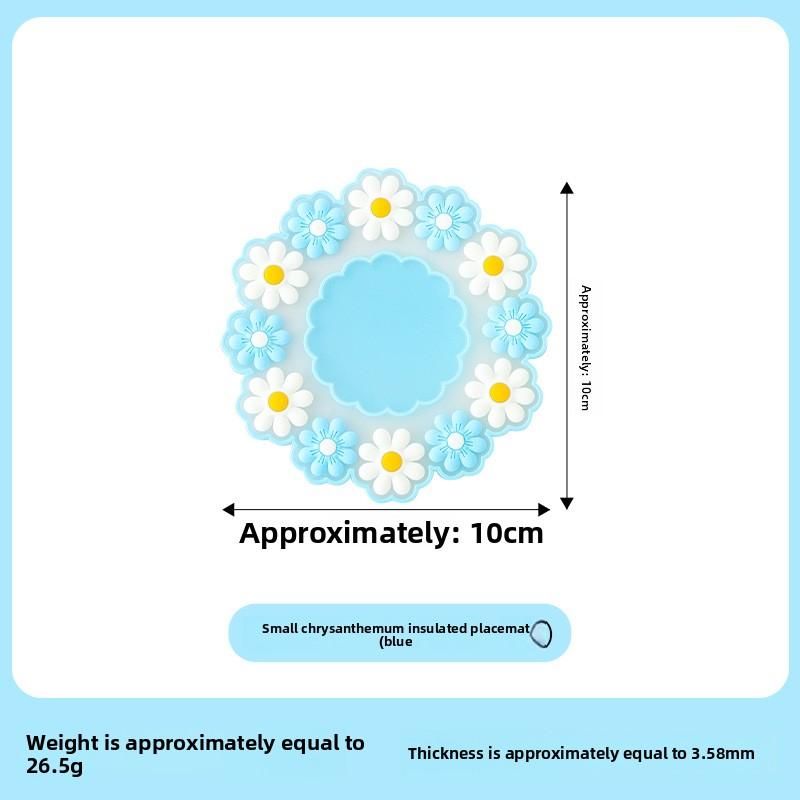 

Coasters, Kitchen Bowl MATS, Placemats, High-temperature Resistant Thickened MATS, Anti-slip and Heat-insulating MATS for Tabletops small синій