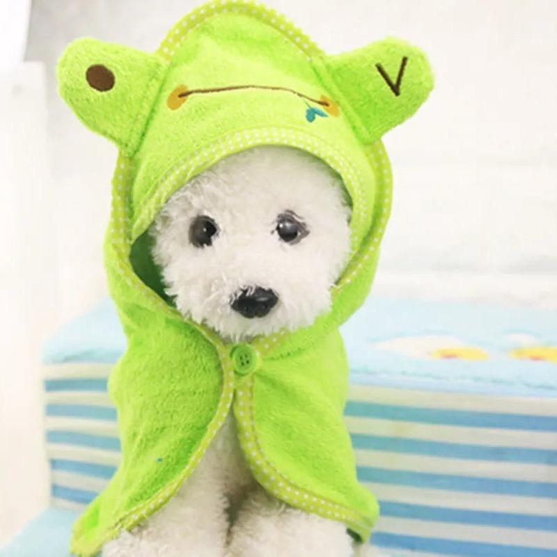 

New Cute Pet Dog Towel Soft Drying Bath Pet Towel for Dog Cat Hoodies Puppy Super Absorbent Bathrobes Cleaning Necessary Supply S 35X35cm