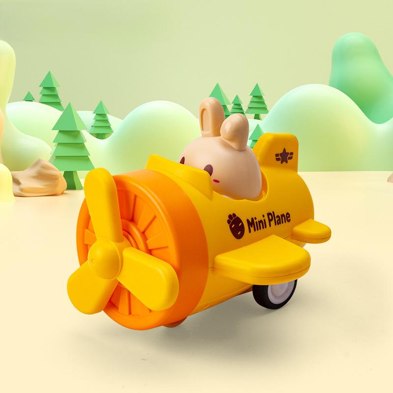 Baby Animal Car Toys Toddler Press and Go Toy Cars Wind-up Cars Bunny Rabbit Airplane Vehicles for Easter for Toddler Kids