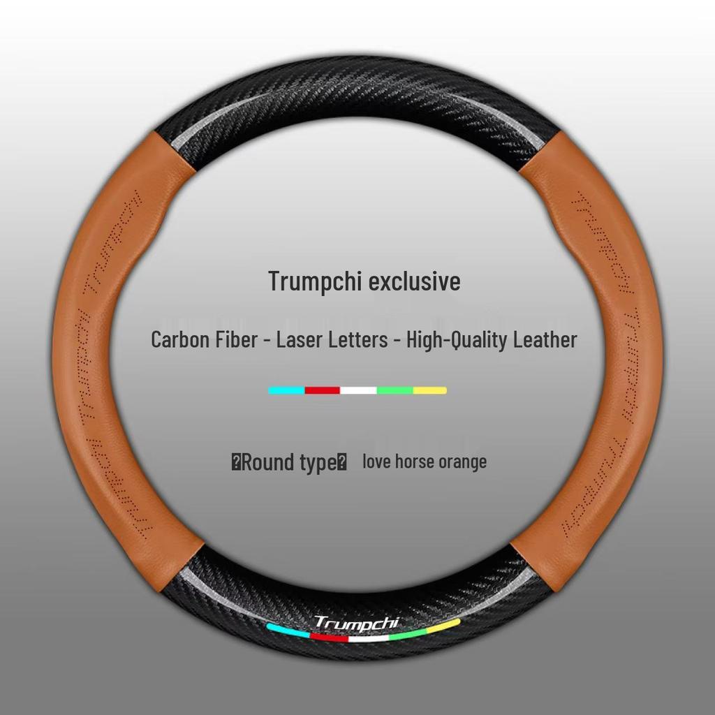 Genuine Leather Steering Wheel Cover for GAC Trumpchi GS4 GS3 GS5 AION V S Mei 580 GA4 GA6