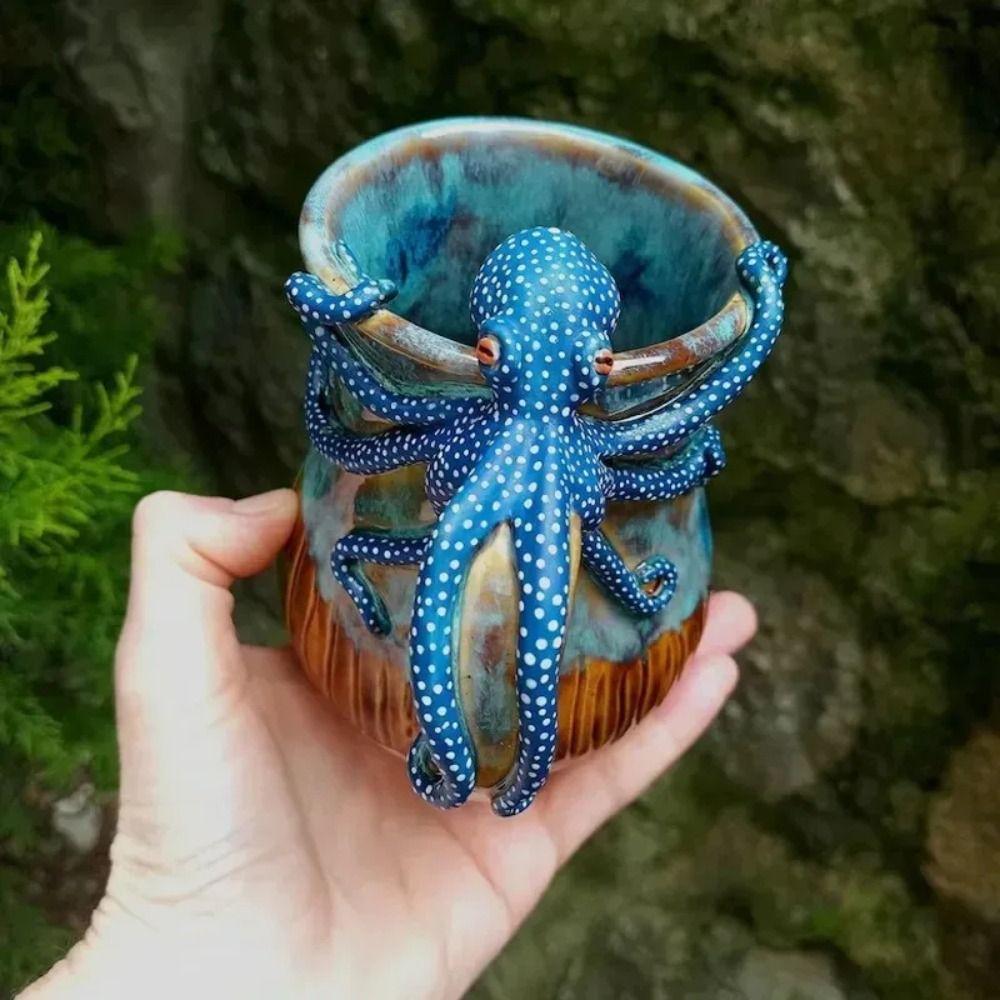 Handmade Statue Sea Animal Mug Creative Cartoon Water Cup  For Coffee and Milk Tea Enthusiasts