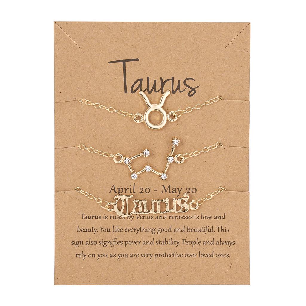 Zodiac Constellation Bracelets Set With Alloy Material For Gift And Collecting
