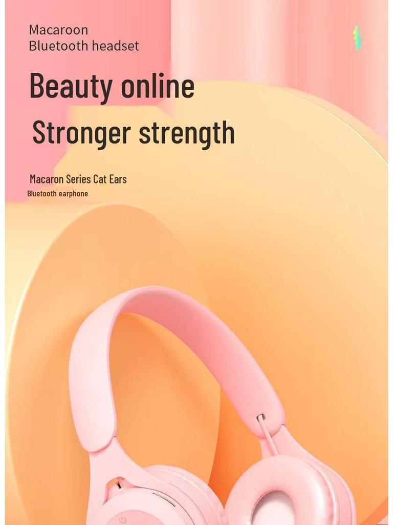 Y08 Over-Ear Bluetooth Headphones, Macaron Folding Design