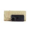 Women's Pleated Evening Clutch: Chain Crossbody Party Handbag & Wedding Makeup Bag