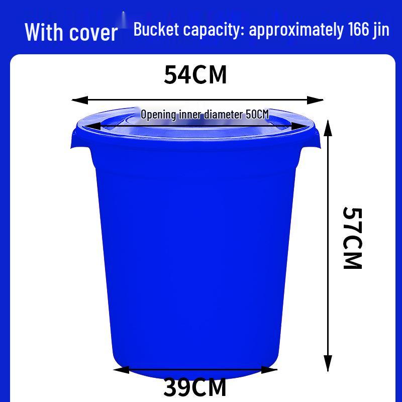 Large Food-Grade Plastic Water Storage Bucket - Extra Capacity & Thickened Design