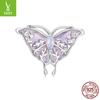 S925 Sterling Silver Butterfly Series Pendant Jewelry Accessories, Mori Girl Heart Diy Bead Partition