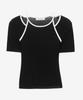 MIND BRIDGE WOMEN [W] Cutout Layered Contrast Knit - 2Color Mykt3280