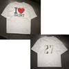 Simple Classic Letters Logo Print I Love Saint T Shirt Unisex Unisex Heavy Fabric Cotton Oversized Patchwork Tshirt Ceunisext Gray Tee