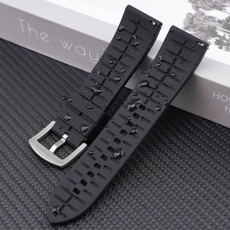 Rubber Strap with Adapter for Tissot PRX Series T137.407/T137.410 Super Player 40mm New FKM Quick Release Watch Band 12mm