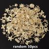 Random Mix 10/20/30/50/100pcs Alloy Metal Charm Sun Moon Star Butterfly Cross Sea Animal Pendants For Jewelry Making Accessories