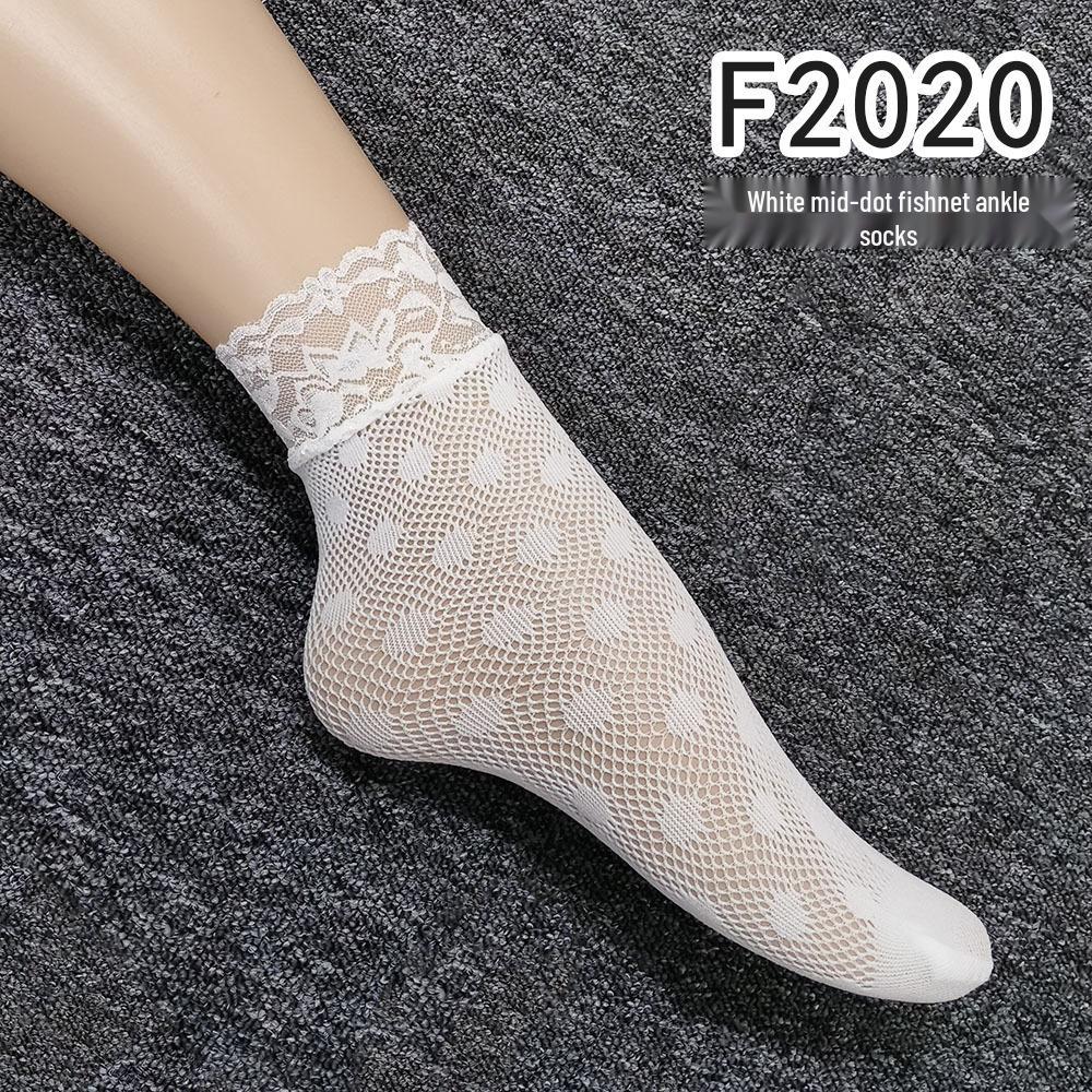 Calzini Sexy Neri a Rete per Caviglia da Donna – Stile Retro Harajuku, Sottili Estivi
