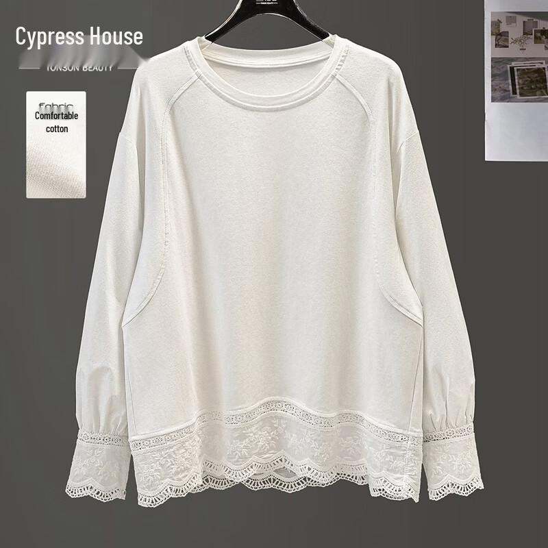 Silbeizhe Women s Solid Crewneck Long Sleeve Top L