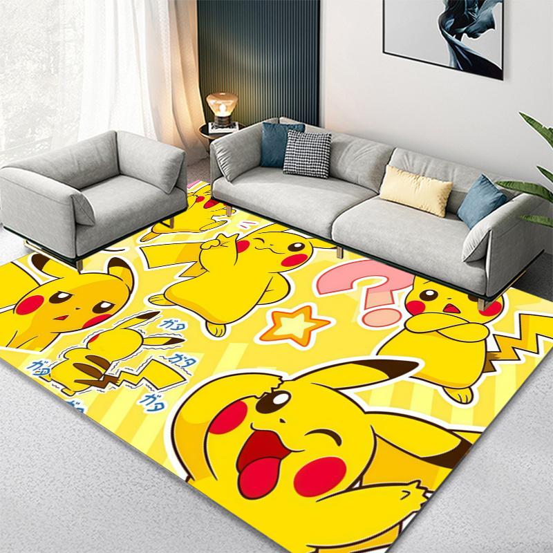 Pikachu Carpet Rug for Living Room Bedroom Home Sofa Decoration,Kids play Non-slip Floor Mat