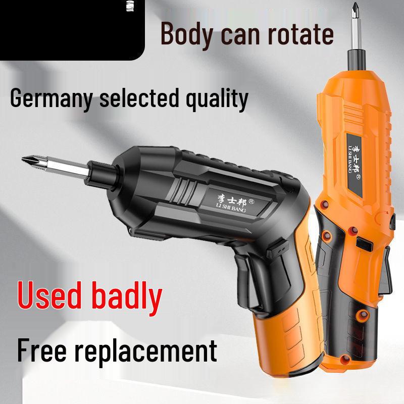Rechargeable Multifunction Mini Electric Screwdriver with Lithium Battery for Household and Hand Drill Use.