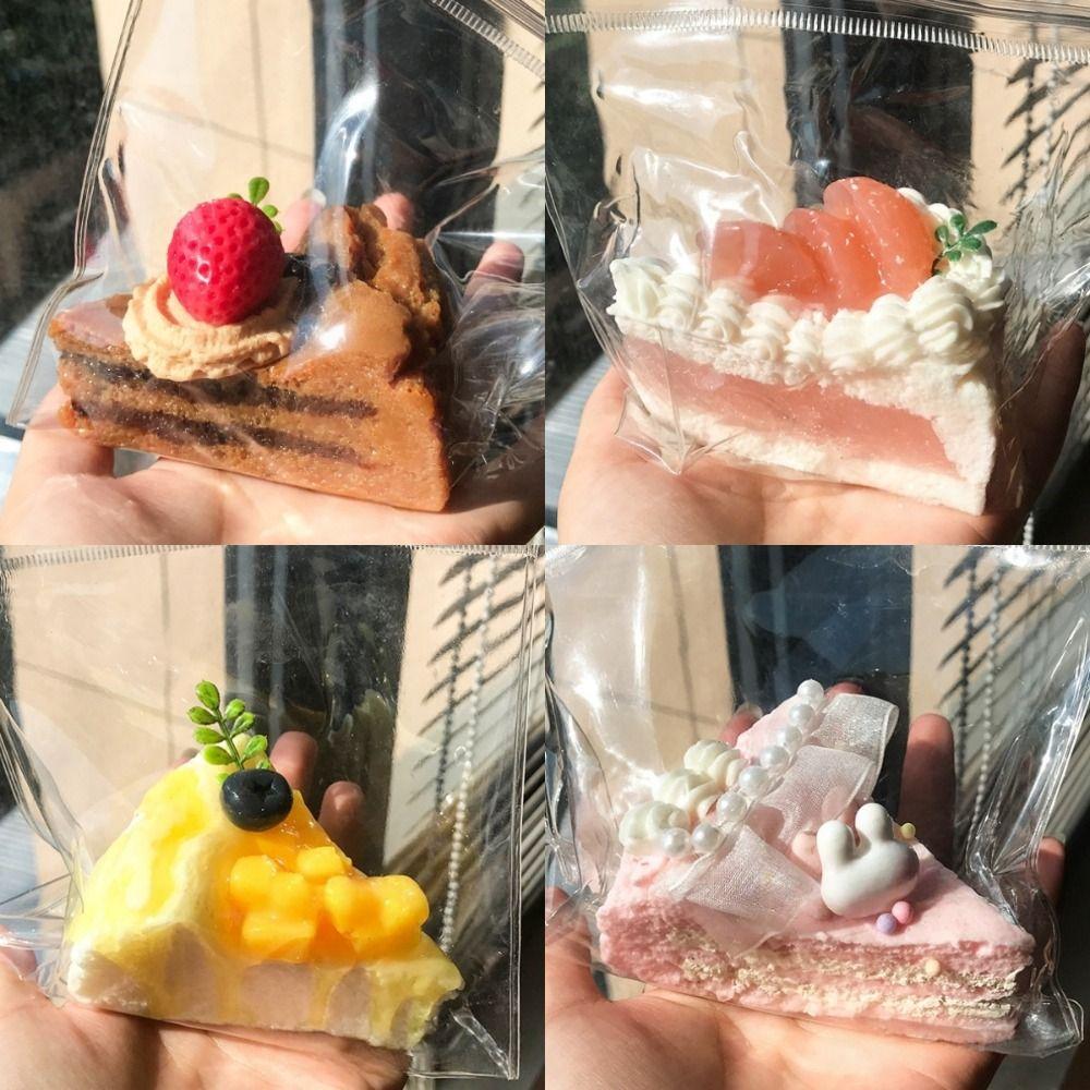 Mini Cute Cake Squishy Fingertip Toy Chocolate Cheese Slow Rebound Toy for Kid Gifts